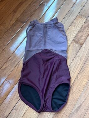 Five YL purple leotard